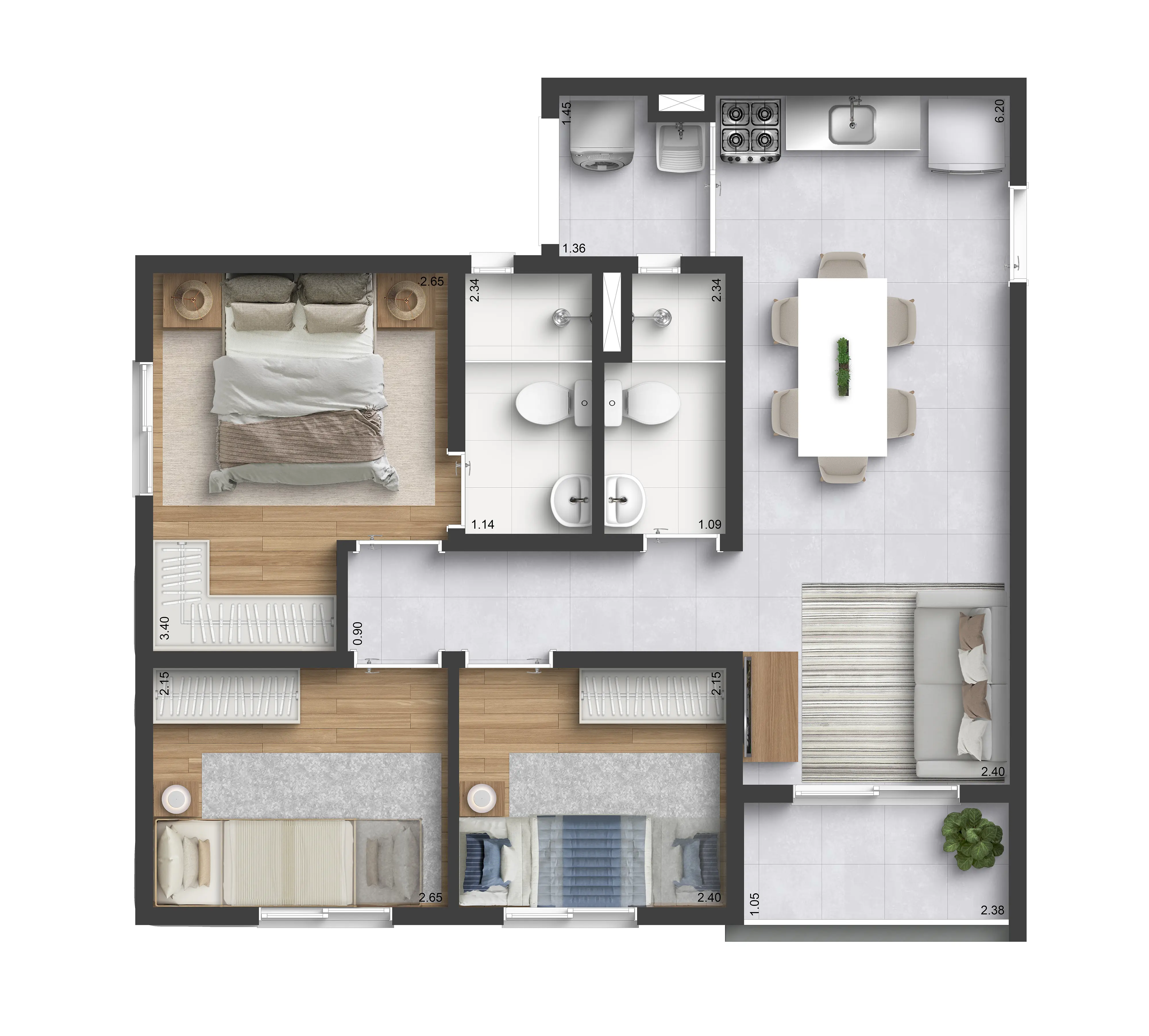 Planta 3 dorms. Final 03